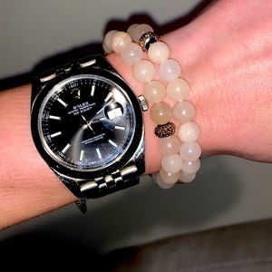 🎄 STOCKING STUFFER!  BEADED STONE BRACELET SET